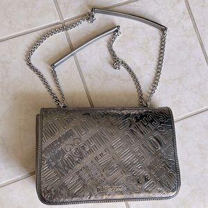 Love Moschino silver bag
